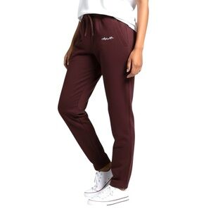 Alphalete Womens Maroon Joggers Drawstring Pockets Size XL Gym Training